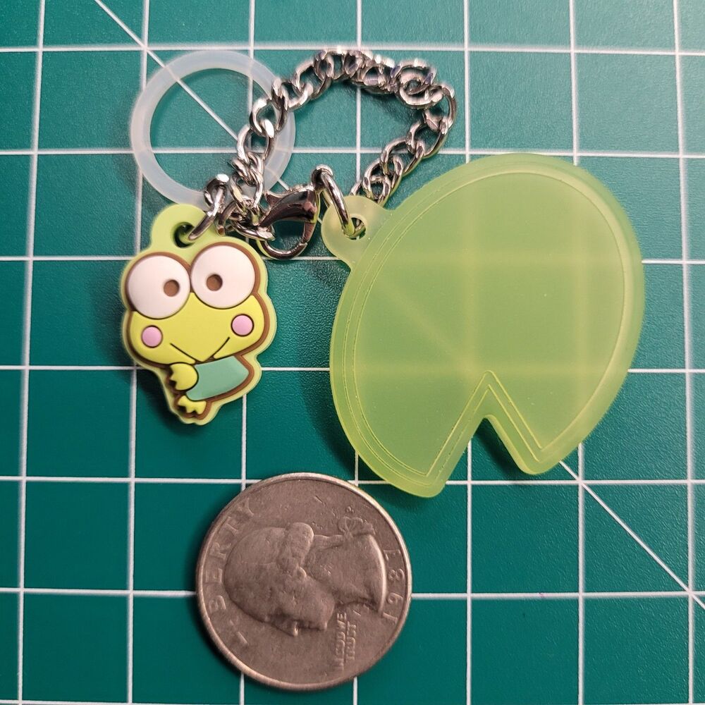 Kerokerokeroppi - Sanrio Green Double Charm Keychain